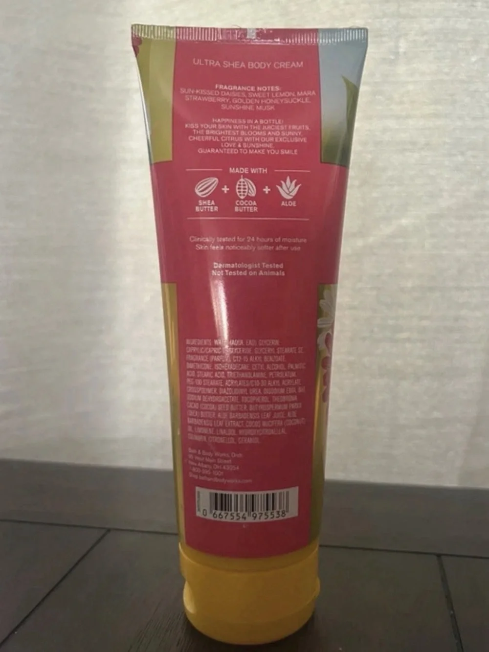 Love & Sunshine Ultra Shea Body Cream - Bright Floral Tube